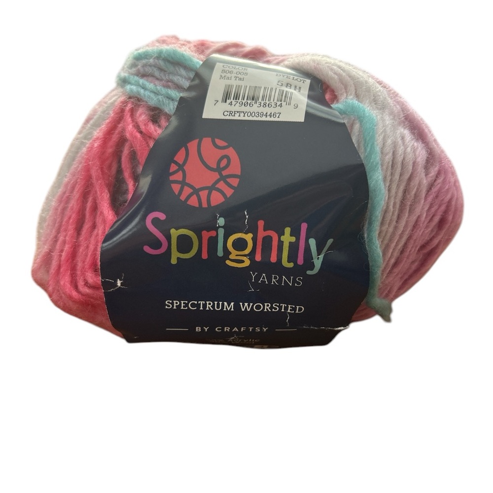 Sprightly Yarns Spectrum Worsted - 1 Skein - Color Mai Tai